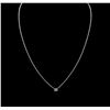 Image 2 : 14KT White Gold 0.20ct Diamond Solitaire Necklace