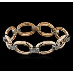 1.00ctw Diamond Bracelet - 14KT Two-Tone Gold