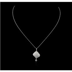 14KT White Gold 0.69ctw Diamond Pendant With Chain