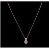 14KT Rose Gold 0.68ct Sapphire and Diamond Pendant With Chain
