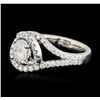 Image 2 : 14KT White Gold 1.60ctw Diamond Ring