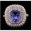 Image 1 : 14KT White Gold 3.26ct Tanzanite and Diamond Ring