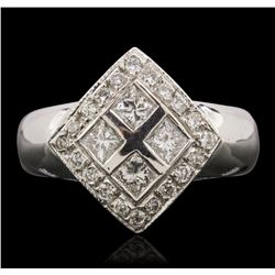 14KT White Gold 0.76ctw Diamond Ring