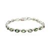 Image 1 : 14KT White Gold 17.86ctw Multi Color Sapphire and Diamond Bracelet