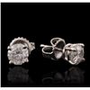 Image 2 : 14KT White Gold 1.35ctw Diamond Stud Earrings