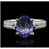 18KT White Gold 2.96ct Tanzanite and Diamond Ring