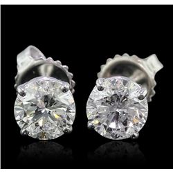 14KT White Gold 2.07ctw Diamond Earrings