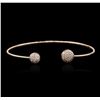 Image 1 : 14KT Rose Gold 0.54ctw Diamond Bangle Bracelet