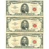 Image 1 : 1963 $5 Red Seal Bill Lot of 3