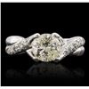 Image 1 : 14KT White Gold 1.67ctw Diamond Ring