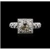 Image 1 : 18KT White Gold 3.57ctw Diamond Ring