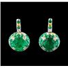 Image 4 : GIA Certified 17.47ctw Emerald and Diamond Earrings and Ring Set - 18KT White Gold