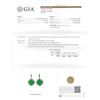 Image 8 : GIA Certified 17.47ctw Emerald and Diamond Earrings and Ring Set - 18KT White Gold