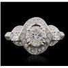 Image 1 : 18KT White Gold 1.64ctw Diamond Ring
