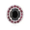 Image 1 : 14KT White Gold 6.45ct Sapphire, Ruby and Diamond Ring