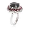 Image 3 : 14KT White Gold 6.45ct Sapphire, Ruby and Diamond Ring