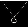 Image 2 : 1.50ctw Diamond Heart Pendant With Chain - Platinum