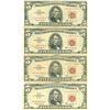 Image 1 : 1963 $5 Red Seal Bill Lot of 4