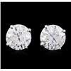Image 1 : 14KT White Gold 1.74ctw Diamond Stud Earrings