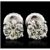 Image 1 : 14KT White Gold 1.34ctw Diamond Solitaire Earrings
