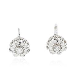 14KT White Gold 1.10ctw Diamond Earrings