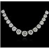 Image 1 : 18KT White Gold 15.80ctw Diamond Necklace