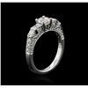 Image 3 : 18KT White Gold 1.21ctw Diamond Ring