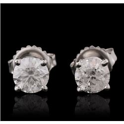 14KT White Gold 1.24ctw Diamond Stud Earrings