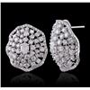 Image 2 : 14KT White Gold 4.43ctw Diamond Earrings