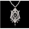 Image 2 : 14KT White Gold 2.13ctw Diamond Necklace