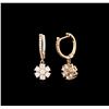 Image 2 : 1.08ctw Diamond Earrings - 14KT Rose Gold