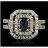 Image 1 : 14KT White and Yellow Gold 0.40ct Tanzanite and Diamond Ring
