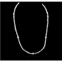 14KT White Gold 52.46ctw Rough Diamond Necklace