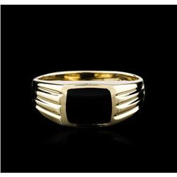 14KT Yellow Gold 1.00ct Onyx Ring