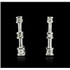 Image 1 : 10KT White Gold 0.10ctw Diamond Earrings