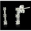 Image 2 : 10KT White Gold 0.10ctw Diamond Earrings
