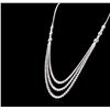 Image 3 : 14KT White Gold 11.60ctw Diamond Necklace