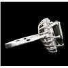 Image 3 : 14KT White Gold 3.07ct Green Tourmaline and Diamond Ring