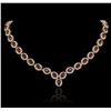 Image 1 : 14KT Yellow Gold 35.52ctw Ruby and Diamond Necklace