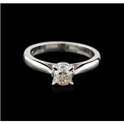 14KT White Gold 0.80ct Oval Cut Diamond Solitaire Ring