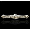 Image 2 : Platinum 1.92ctw Diamond Brooch