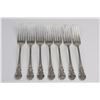 Image 1 : Vintage Lunt "American Victorian" Set of 7 Sterling Silver Dinner Forks