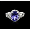 Image 1 : 14KT White Gold 2.32ct Tanzanite and Diamond Ring
