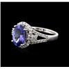 Image 2 : 14KT White Gold 2.32ct Tanzanite and Diamond Ring