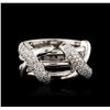 Image 1 : 14KT White Gold 0.70ctw Diamond Ring