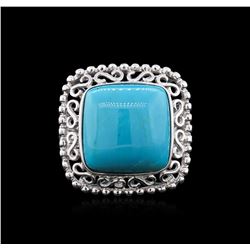 14KT White Gold 7.27ct Turquoise Ring