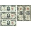 Image 1 : 1963 $5 Red Seal Bill Lot of 5