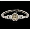 Image 1 : Vintage Hamilton 14KT White Gold 2.80ctw Diamond Ladies Watch