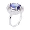 Image 3 : 14KT White Gold 6.74ct Tanzanite and Diamond Ring