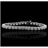 Image 1 : 14KT White Gold 6.80ctw Diamond Tennis Bracelet